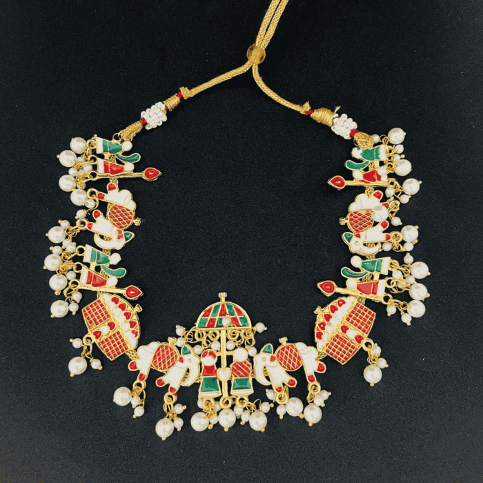 Doli Baarat Gold-plated Necklace Black