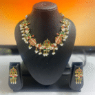 Raja Rani Doli Baarat Gold-plated Necklace With Stand