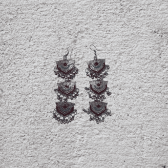 Triple Layered Oxidised Jhumka