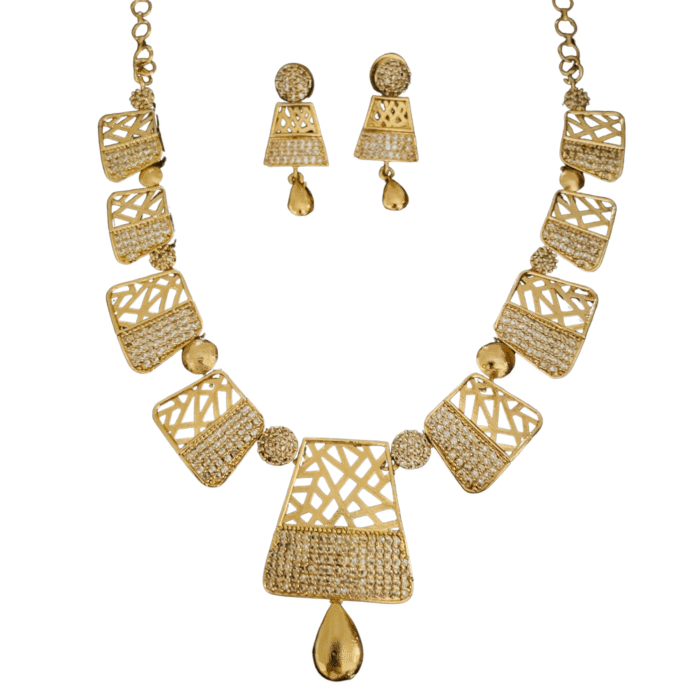 Contemporary Geometric Gold-Plated Necklace