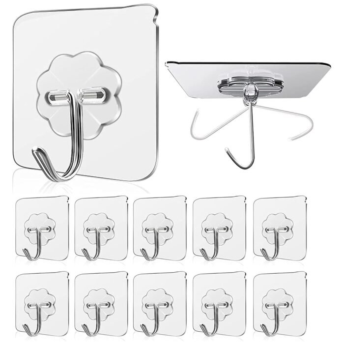 Transparent Adhesive Wall Hooks