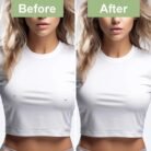 Reusable Nipple Covers Before After