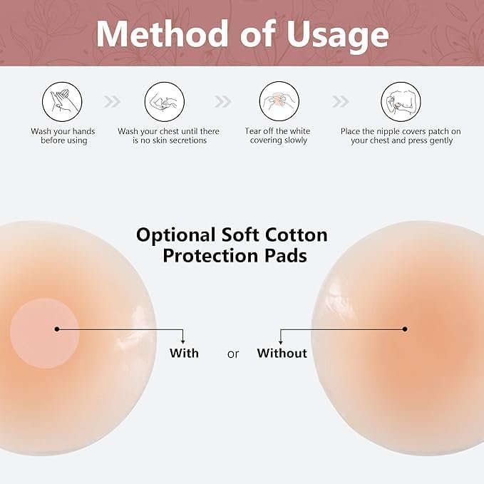 Reusable Nipple Covers Method of use Reusable Nipple Covers Method of use